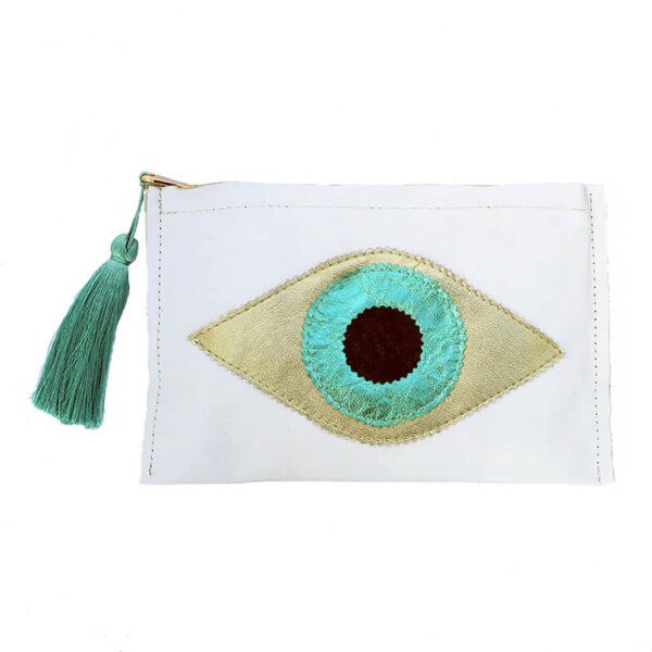 Evileye white turquise-clutch bag-must have by ivana b-1